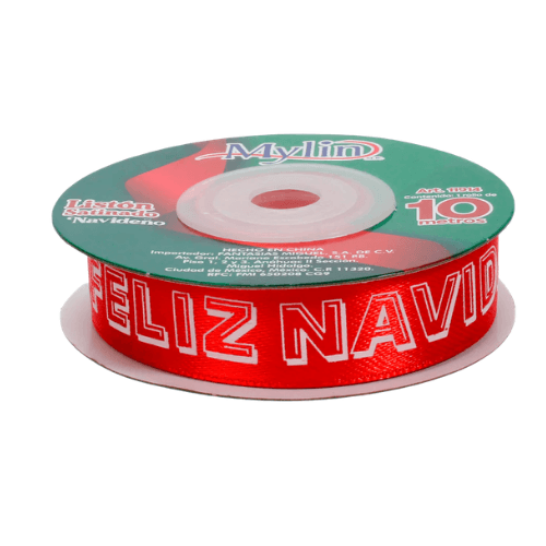 (11914)Liston Satin Navideño de 15 mm x 10 m