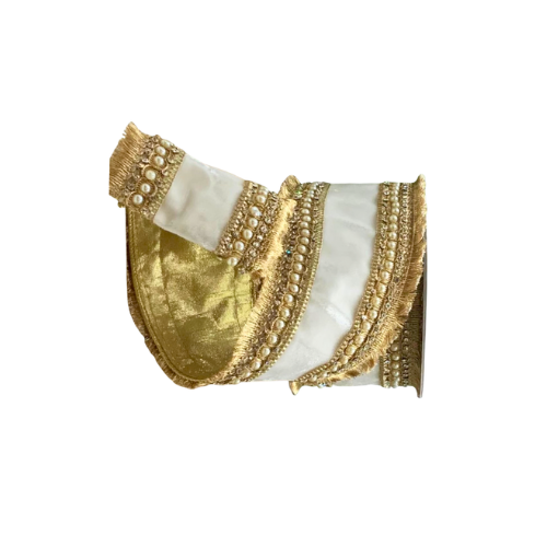DS05-0428 Liston Terciopelo Perlas 10 Cm 5 Mts