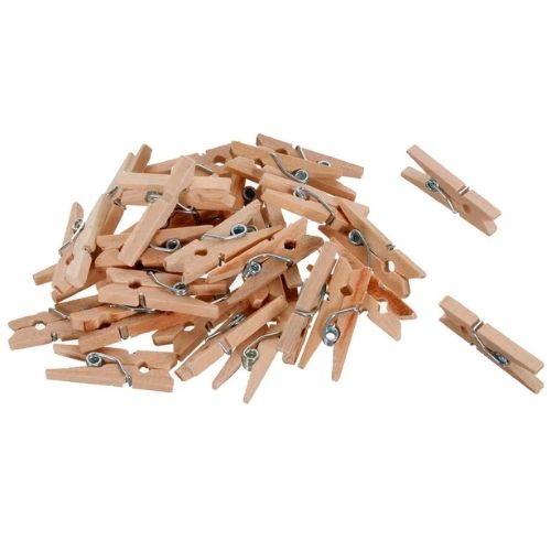 (13387) Pinza de madera 3 cm 24 pz