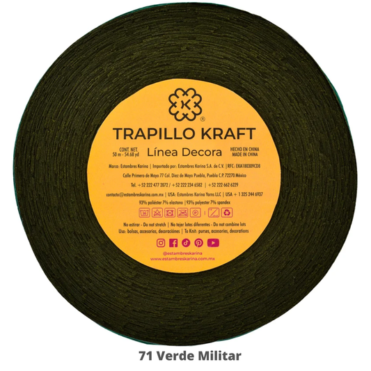 Trapillo Kraft 180 Gr Aprox C-71 Verde Militar