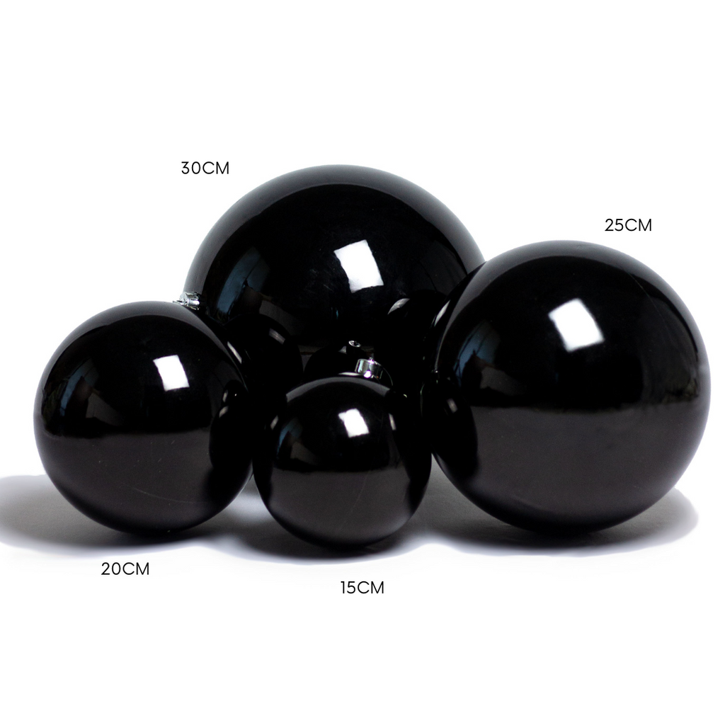 Esfera Navideña Metalica Jumbo Negro (varias medidas)