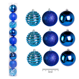 (Bhk01004B) Paq. De Esferas navideñas De 8Cm C/9Pcs, Azul