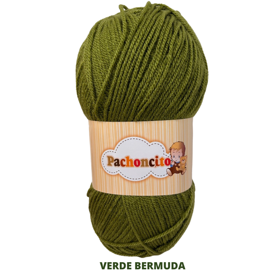 Estambre Pachoncito 200 Gr 8683 Verde Bermuda
