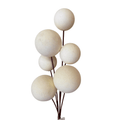 Mega Esferas Flock 3X8Cm 3X10Cm Cafe Esfera crema