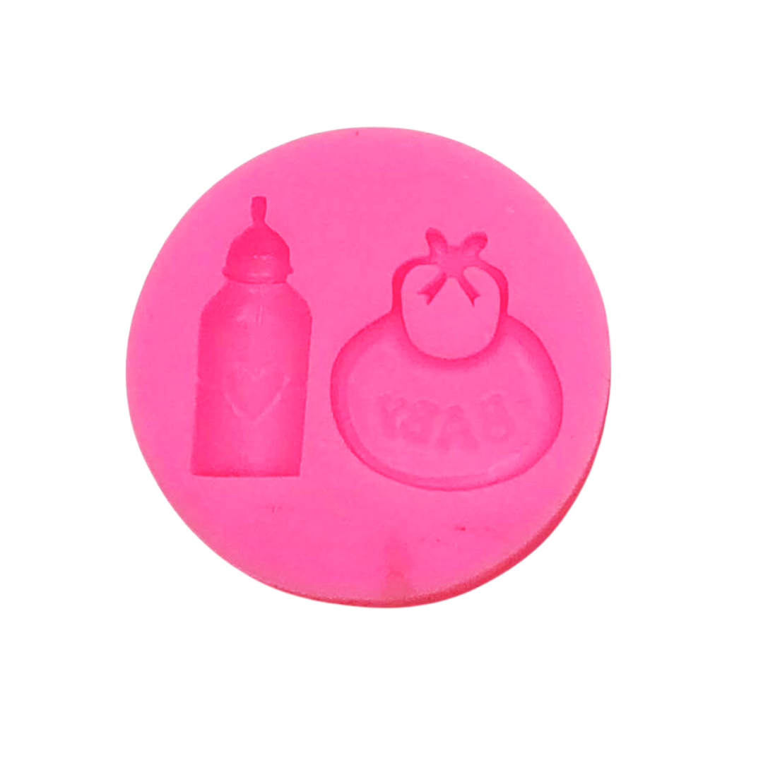 (17799) Molde de silicon baby babero 6 cm