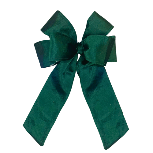 Moño Terciopelo Triple 60X40Cm verde
