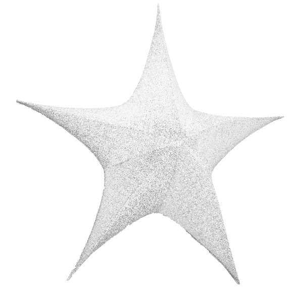 Estrella navideña decorativa tela básica blanca 65cm y 80cm