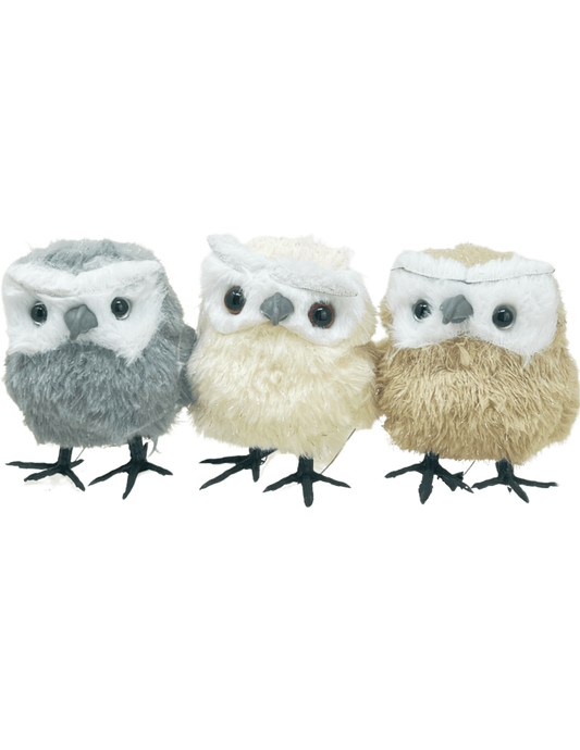 Buhos de peluche 14.5 X 17 X 7 cm