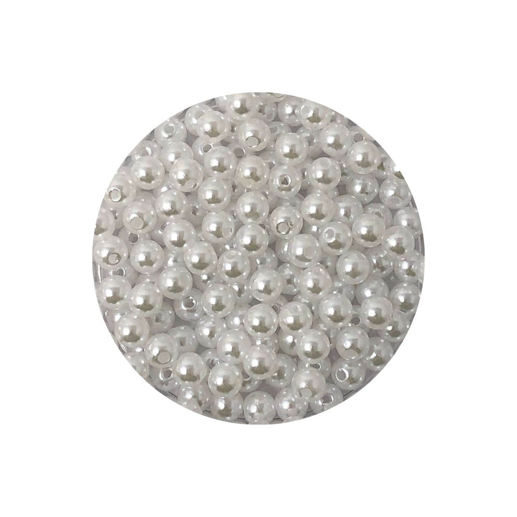 (2038-6) Perla plastica 6 mm 25 gr blanca/beige