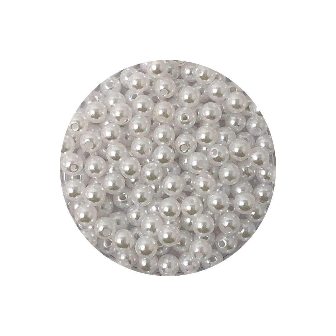 (2038-6) Perla plastica 6 mm 25 gr blanca/beige