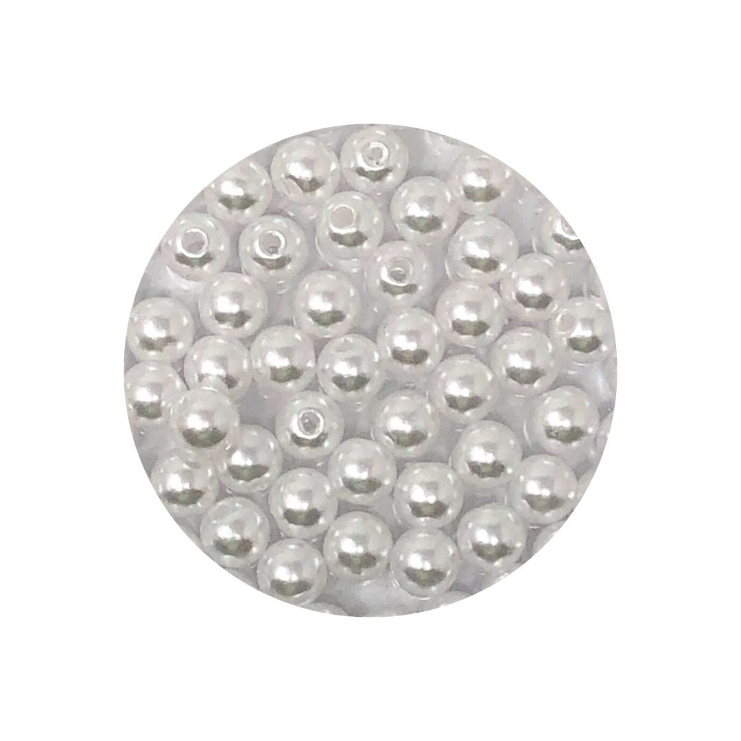 (2038-8) Perla plastica 8 mm 25 gr blanca/beige