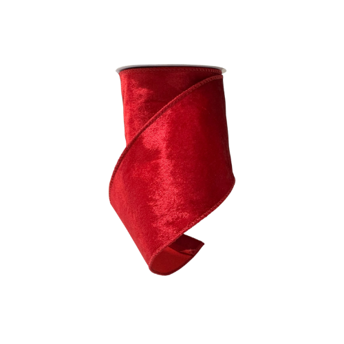 Liston 10 Cm x 9 Mts Terciopelo Rojo