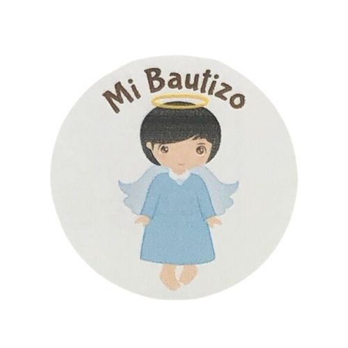 (24836) Sticker redonda Mi Bautizo c/12 pz