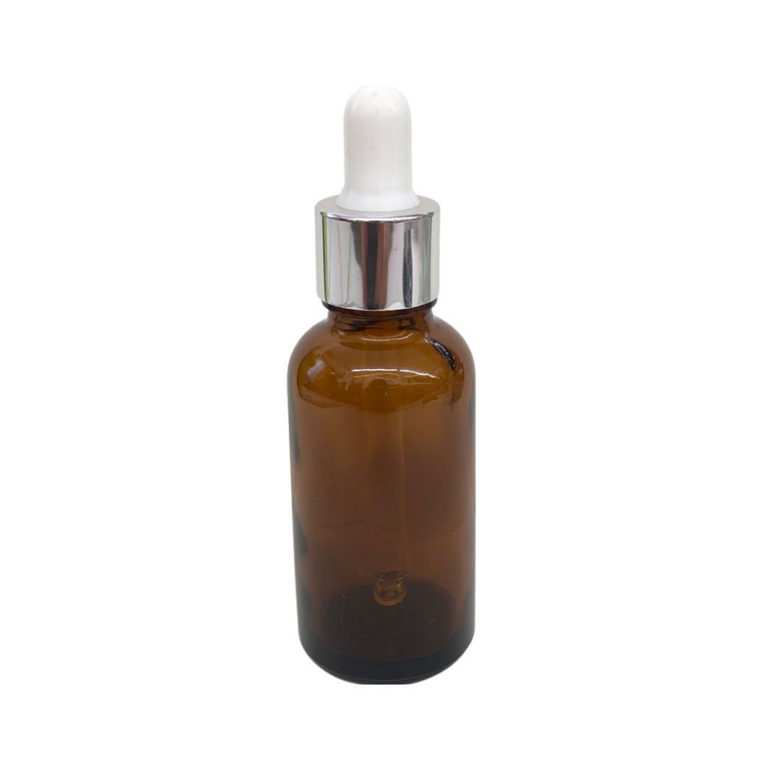 (25623) Frasco de vidrio con gotero 30ml, 11.5 x 3.5 cm