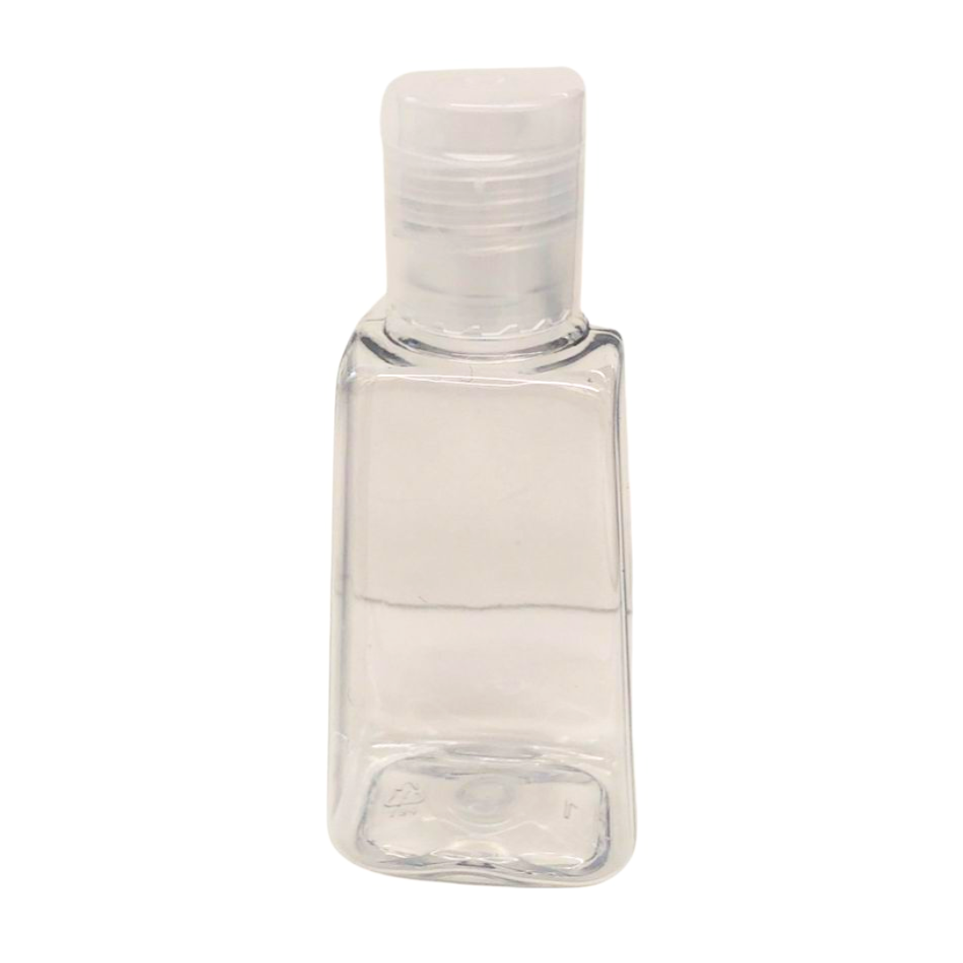 (25627) Bote de plástico pirámide 30ml, 7.5 x 3 x 2.3 cm