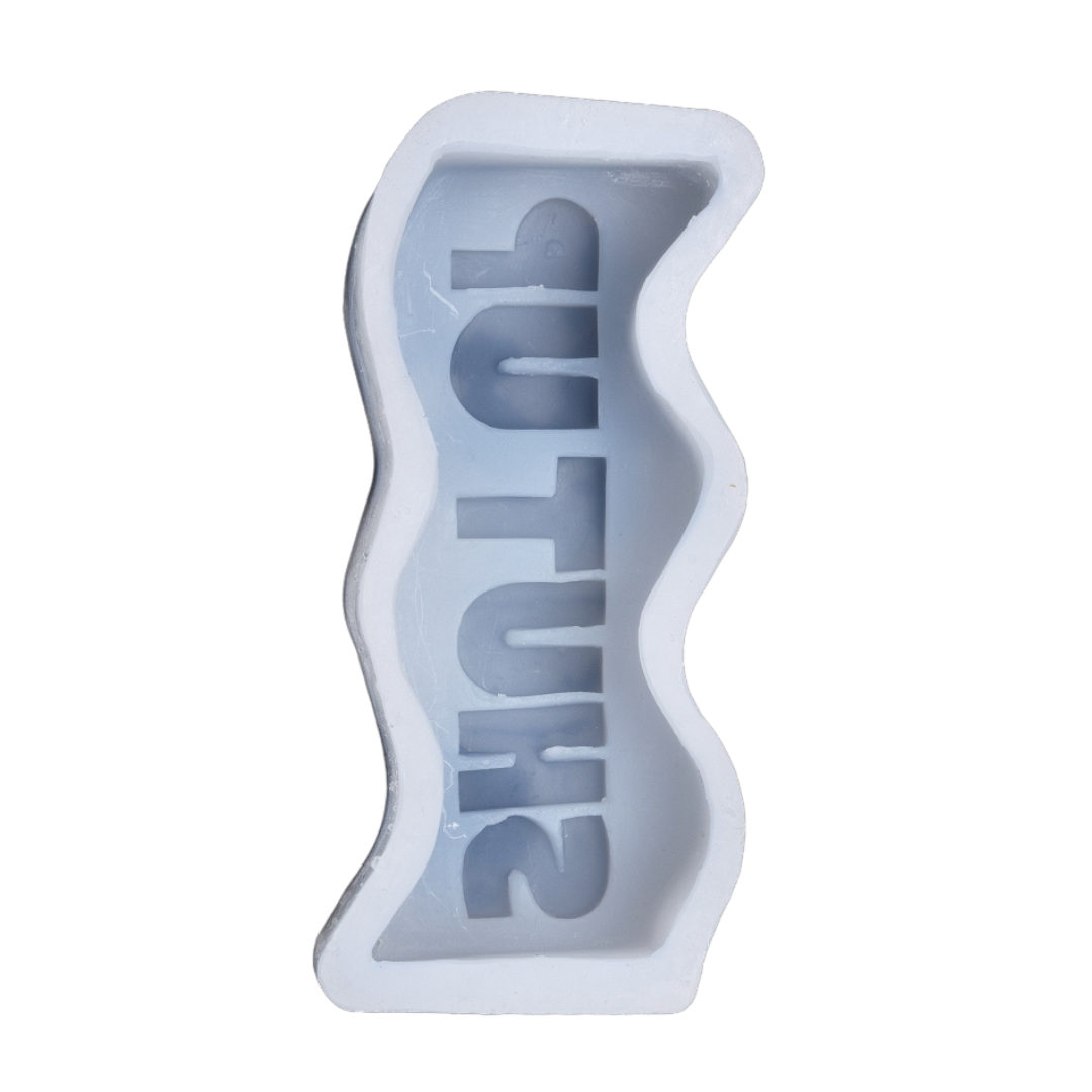 (25712) Molde de silicon palabras, 15 x 5.5 cm