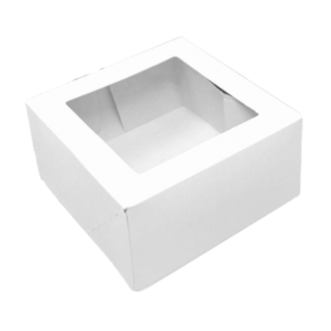 (26393) Caja Kraft regalo c/ventana 13x13x6