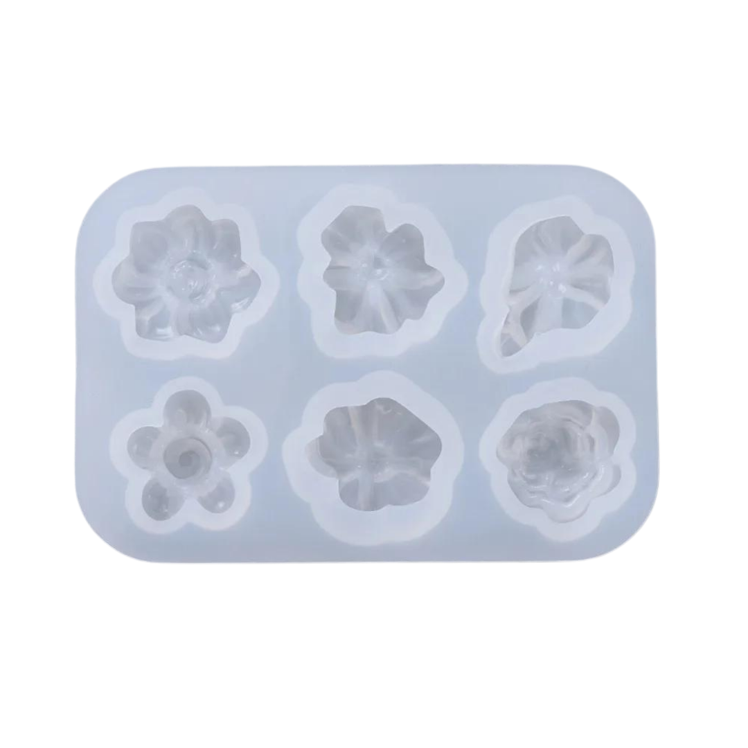 (26587)  Molde de silicon flores 8.5 x 5.5 cm