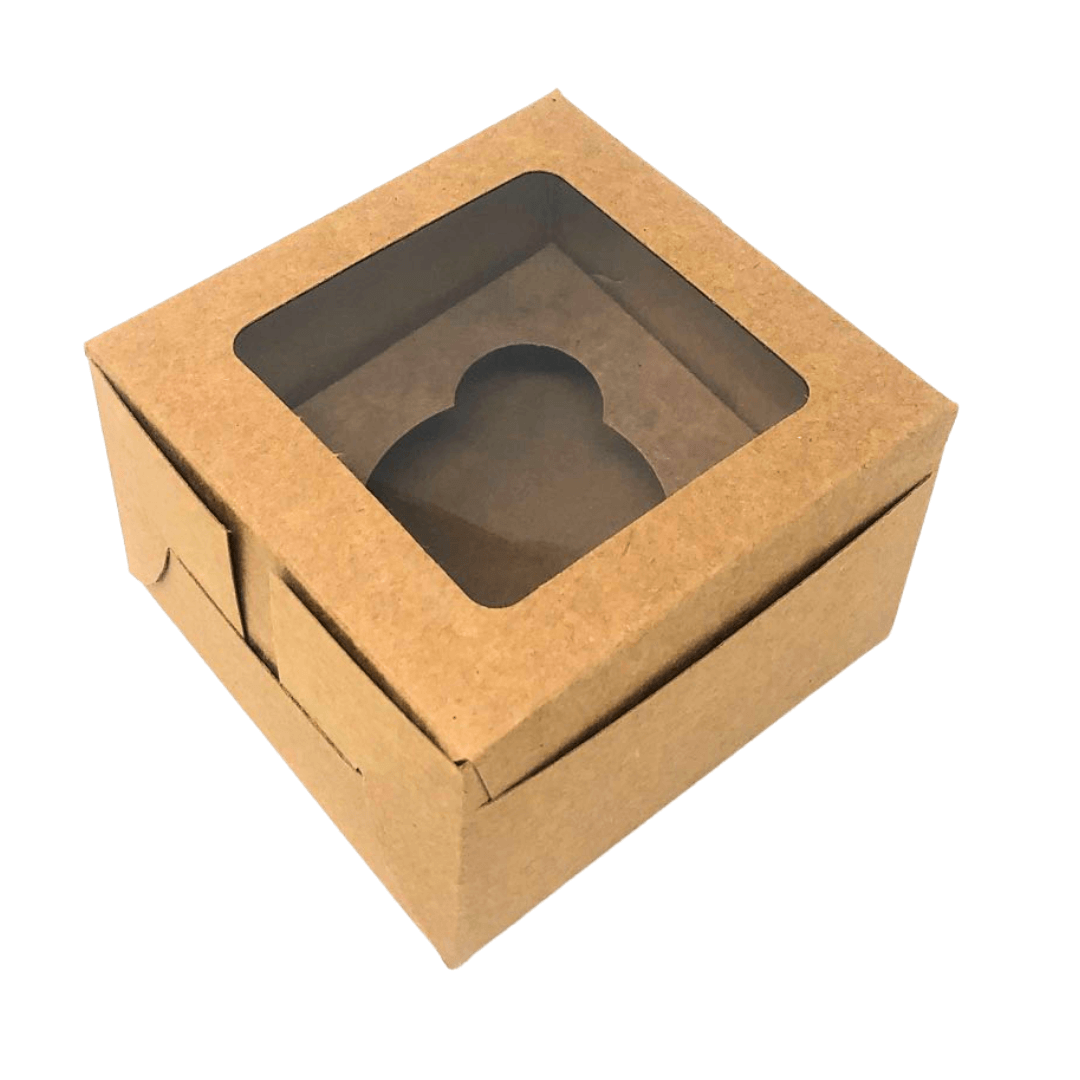 (27647) Caja para quequito con ventana, 11 x 11 x 7 cm