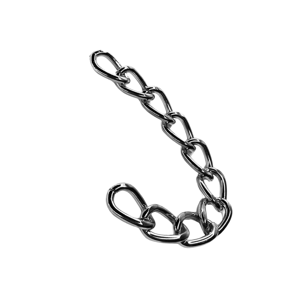 (2809) Cadena Aluminio 10 mm x 1 m en color Dorado o Plata