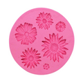 (28842)  Molde de silicon flores 7 x 10 cm