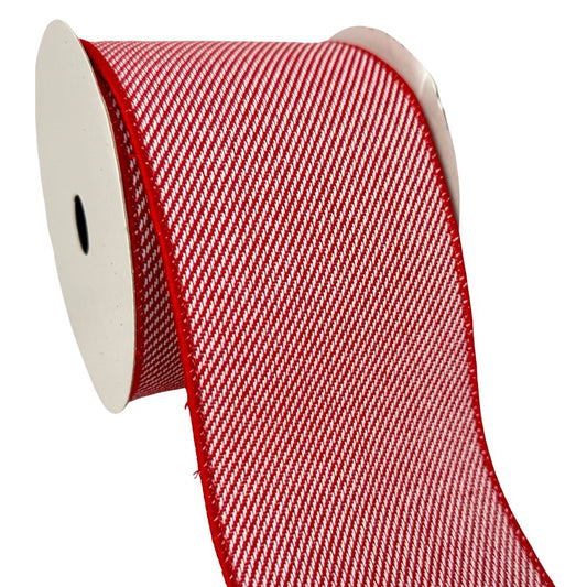 (29896) Liston de rallas rojo con blanco 10 CM X 9 M