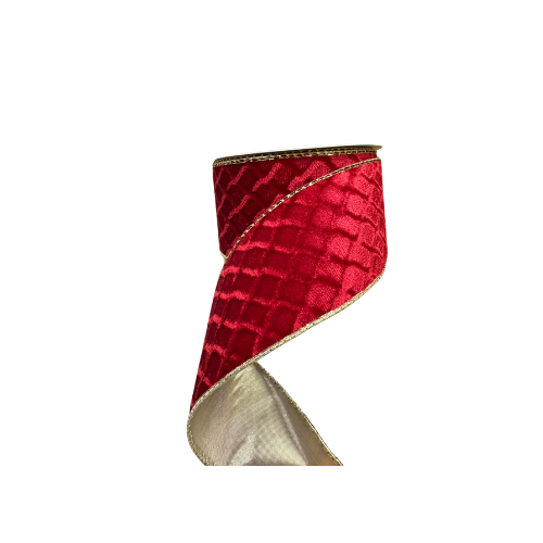 Liston Textura 6.5 Cm 9mts Vino