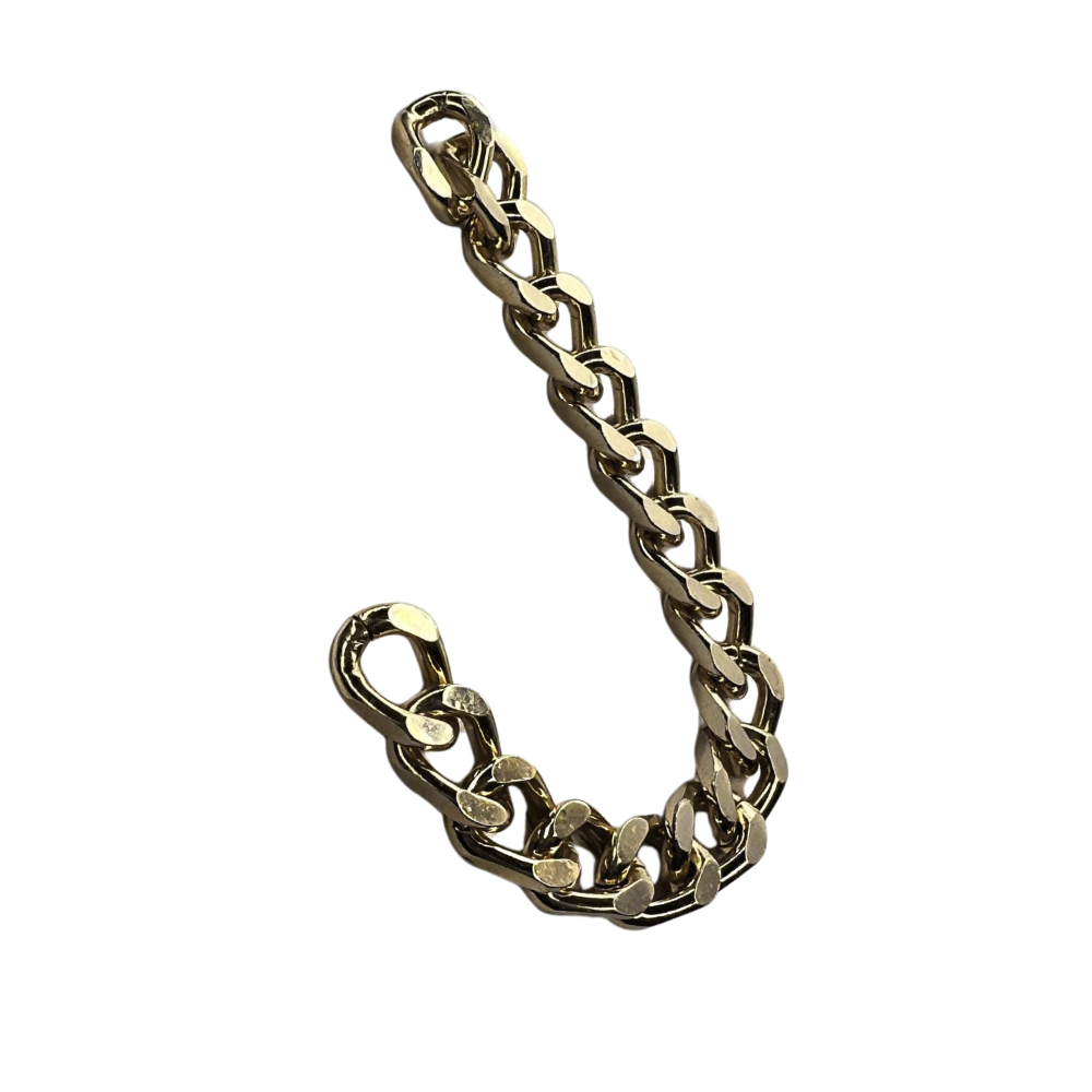 (3209) Cadena Aluminio 10MM de 1 Metro Dorado o Plata