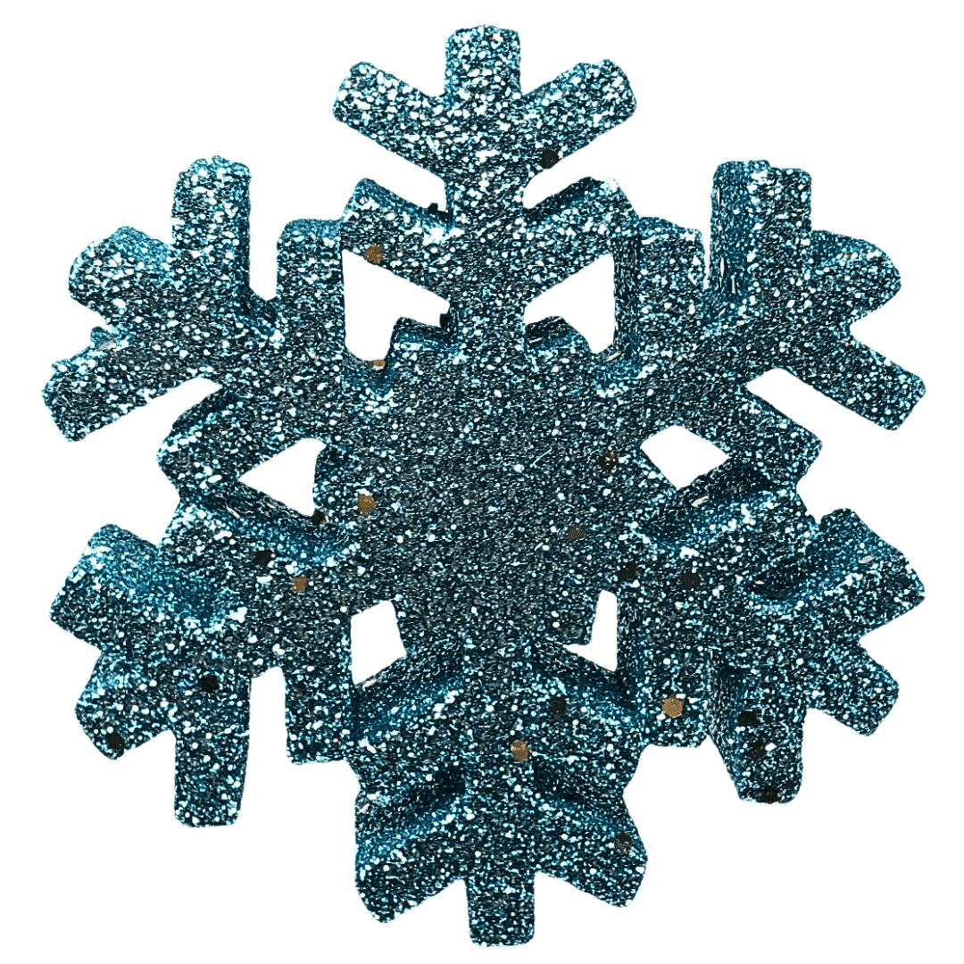 (FLA02258LB) Copo de nieve 12 cm celeste