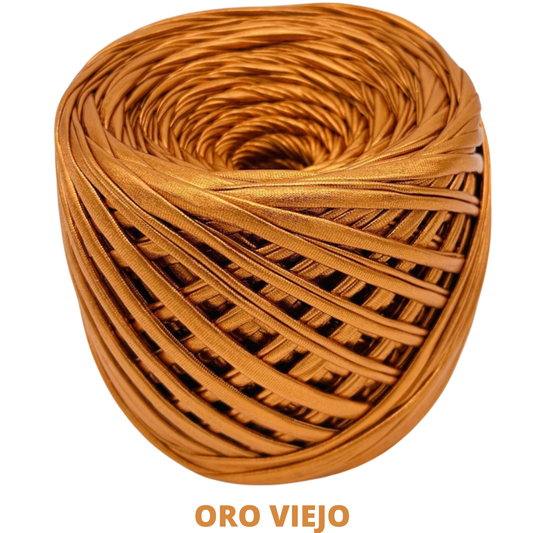 Trapillo Metalico 100 Mts 2.5 Cm Oro Viejo