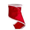 (TCH02081) Liston Terciopelo Santa 10 Cm 9 m