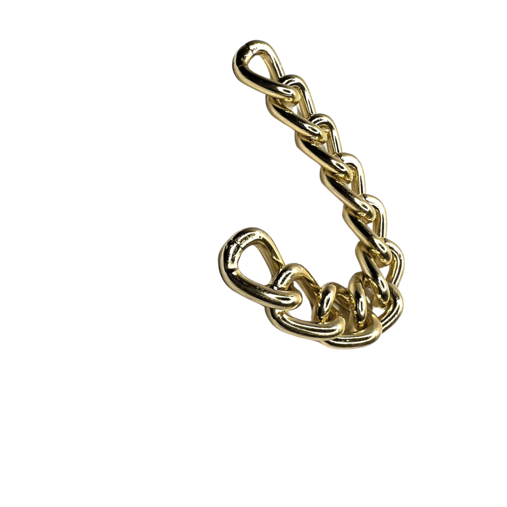 (3811) Cadena Aluminio  15MM 1 Metro en color Dorado o Plateado
