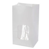 Bolsa papel plastico blanca 16x9x6 cm 12 pz