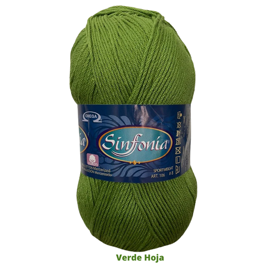 Hilaza Sinfonia C-840 Verde  Hojas 100 Gr