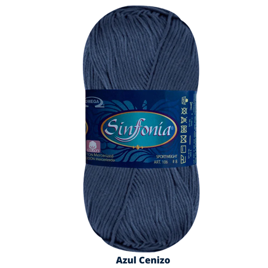 Hilaza Sinfonia C-813 Azul Cenizo 100 Gr