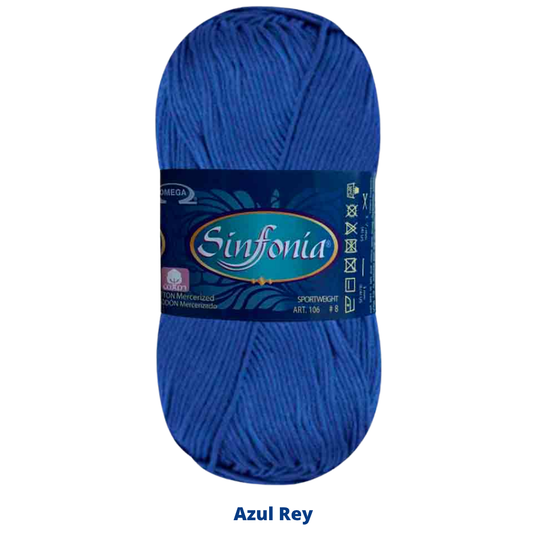 Hilaza Sinfonia C-833 Azul Rey 100 Gr