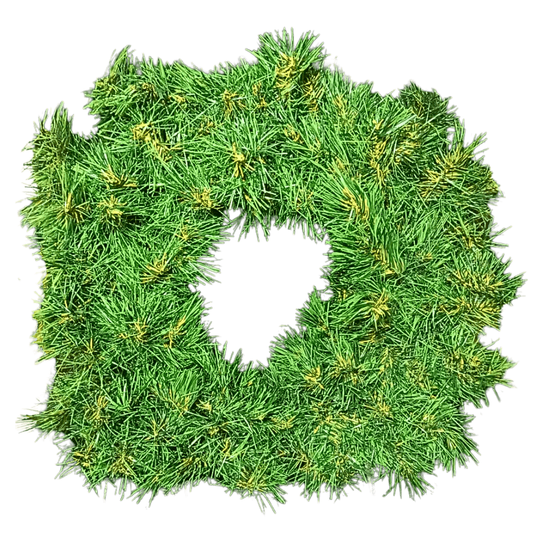 (6224) Corona navideña de lujo verde bavaro 60 cm