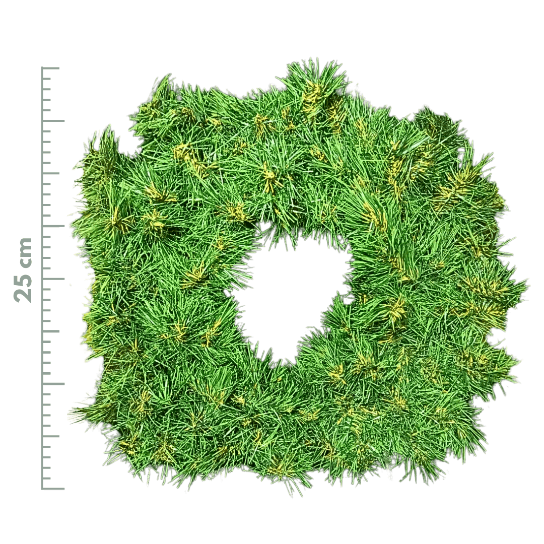 (6224) Corona navideña de lujo verde bavaro 60 cm