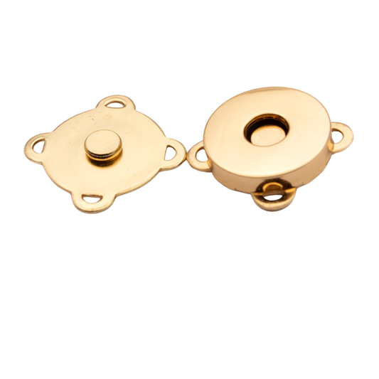 Broche de Iman Para Bolsa 18 mm C/5 Pzas en Color Dorado o Plata