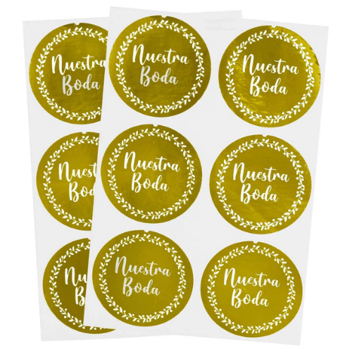 (6521) Sticker nuestra boda met 4.4 CM