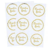 (6522) Sticker nuestra boda trans 4.4 CM