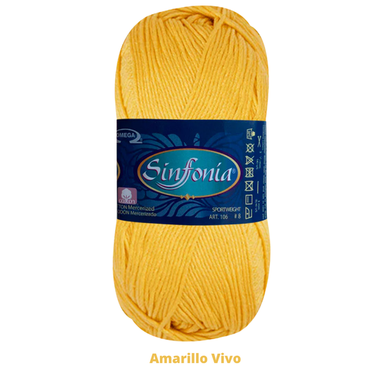 Hilaza Sinfonia C-830 Amarillo Vivo 100 Gr