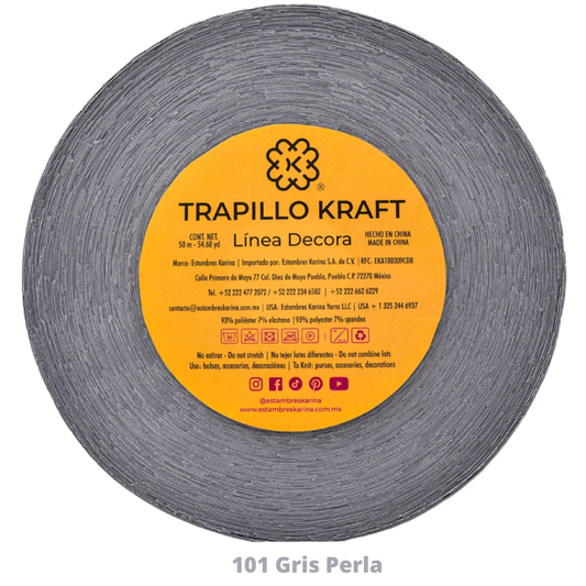 Trapillo Kraft 180 Gr Aprox C-101 Gris Perla