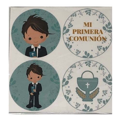 (80174) Sticker redonda  laminada c/16 pz