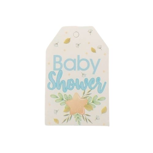 (6424) Tarjeta de Baby Shower 5.5x3.5 cm 20 pz