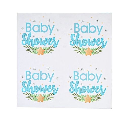 (11469) Calcomonias baby shower 4 cm 12 pz