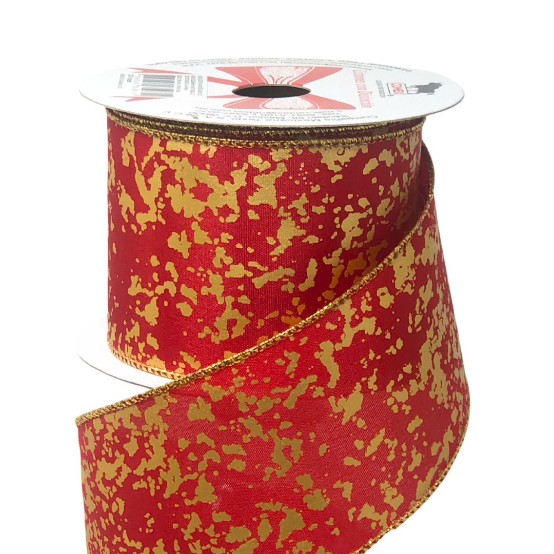 (9018) Liston navideño splash foil oro