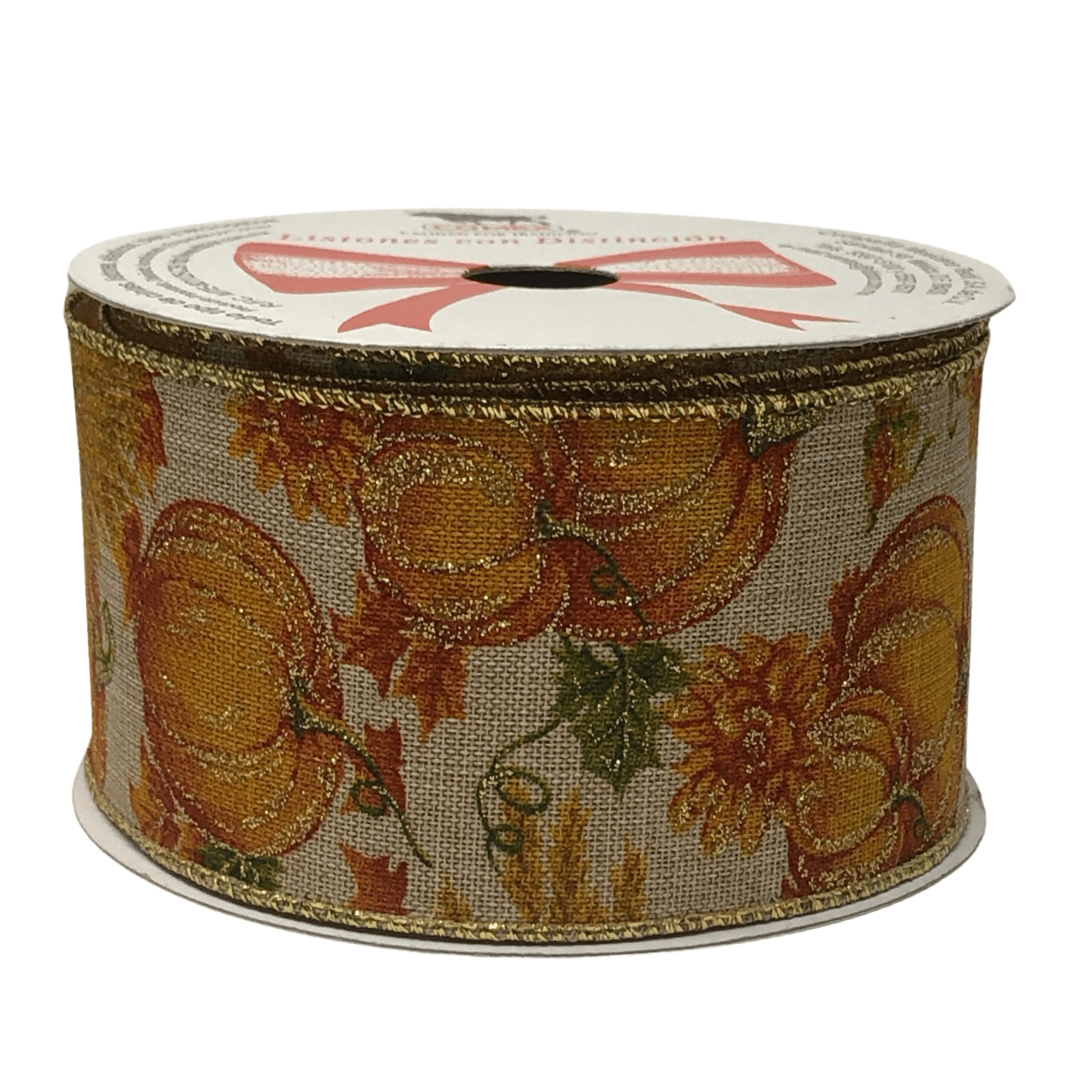 (9104) Liston otoñal con calabazas 6.3 cm x 9 m