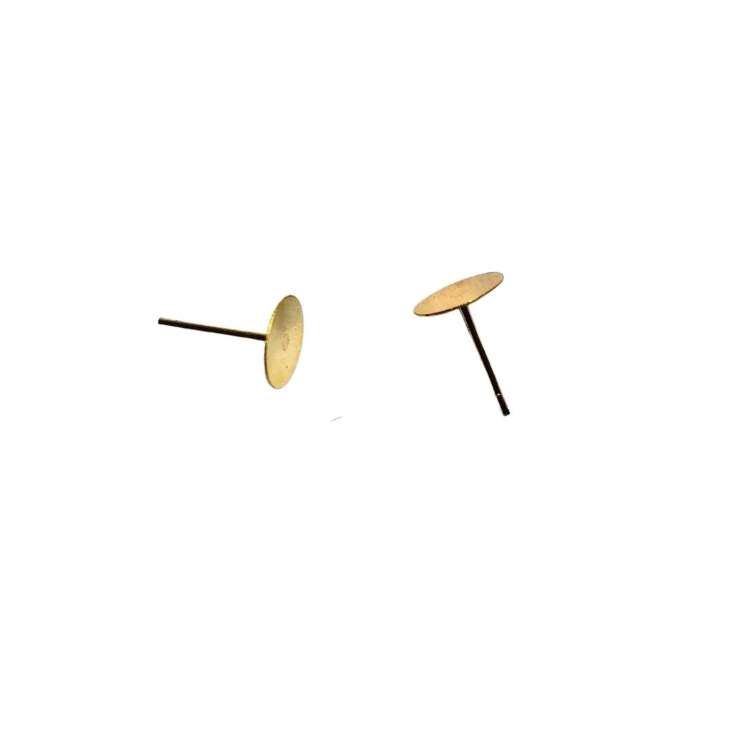 (25775) Alfiler para arete plano 8MM  c/10 pares