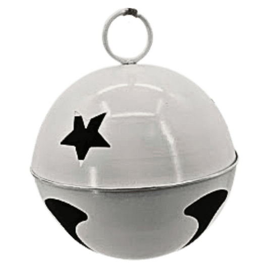 Cascabel metalico blanco